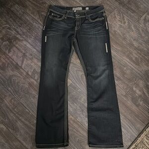 BKE Payton dark wash boot cut jeans size 33x33.5